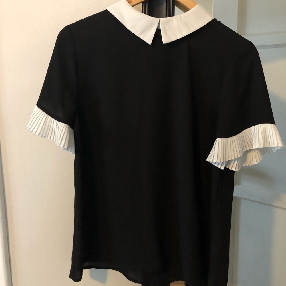 Black and White Blouse